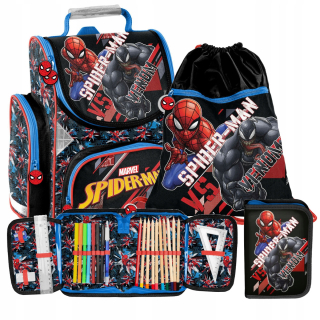 Aktovka, školská taška - Spiderman School Satchel - 3 element