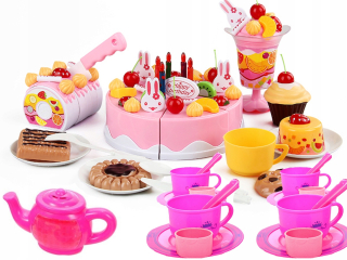 Detská kuchynka - Narodeninová torta 75el + Tea Service Cup