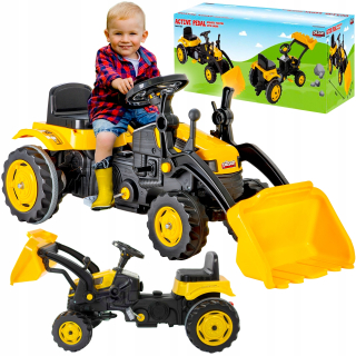MalPlay detský traktor Čierna, Žltá