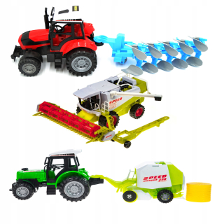 Traktor - Traktor Big Kombinovať Kit + 2 Ťahače + 2 Stroje