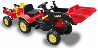 Detský traktor Bobo-San Black, Red