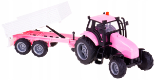 Traktor - Ružový traktor s prívesom Model Light Sound
