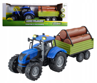 Traktor - TRAKTOR S AGRO PRÍVESOVÝMI VOZIDLAMI DUMEL 71011 MODRÝ