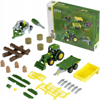 Stavebnica pre deti - SKRUTKOVÁ SADA TRAKTORA JOHN DEERE VEĽKÁ 33 ks.