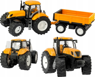 Traktor - Príves žltý gumený kotúč pohyblivý kiper