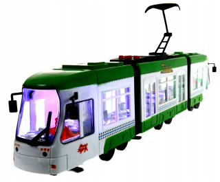 Detský autobus, trolejbus - Električková 45 cm jazdy svieti, hluk ako pravdivý