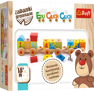 Drevená dráha pre deti - TREFL EDU CIUCH Ciuch Drevený front 18m +