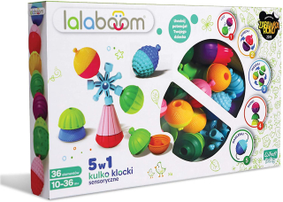 Zvukova hračka - TREFL LALABOOM 5W1 Hromadné zmyslové bloky 36 EL.