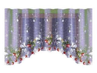 Záclony do detskej izby - Jahody záves 300x150 cm Wisan záclony dieťa
