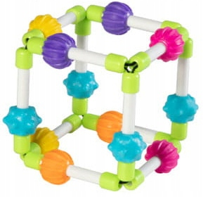 Hryzátko na prerezávanie zúbkov, senzorické Fat Brain Toys, gumené, viacfarebný plast
