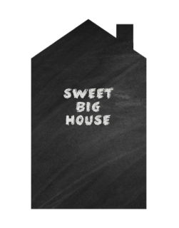 Detské samolepky na stenu - Tabalkboard nálepka Tabcular House Mega Big