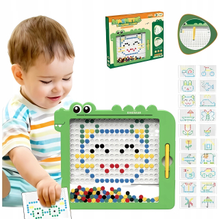 Magnetická tabuľa Dino Board Mosaic Montessori puzzle MagPad disky