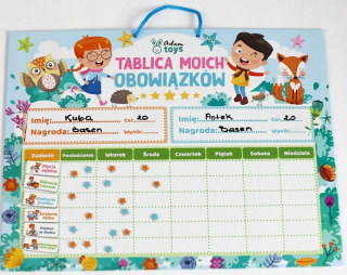 Tabuľka svojich povinností - Motivačný board