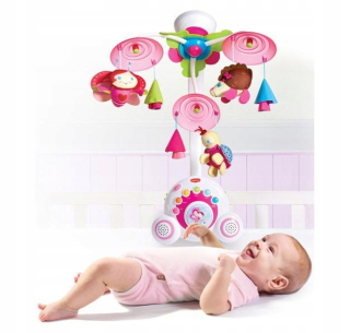 Kolotoč nad postielku - Tiny Láska Karuzelka Grow so sebou malé princezné