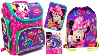 Aktovka, školská taška - Satchel Mouse Minnie Cabi Bambino Set 4 v 1
