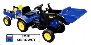 Traktor - Traktor na pedále s prívesom a tabuľu nakladačom