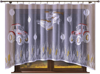 Záclony do detskej izby - Traktory, Jacquard 300x140cm (maľované)