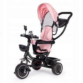 Trojkolka Ecotoys 1073 čierna, ružová