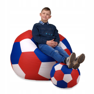 Detský sedací vak - pufa - Trojfarebná PUFA lopty 100 cm + Footstor EPS eGate