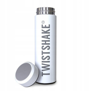 Twistshake termoska na nápoje, 0,42 l, biela