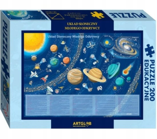Slnečná sústava Puzzle pre deti 200 Elements