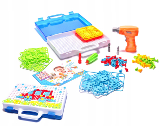 Stavebnica pre deti - Vzdelávacie puzzle puzzle bloky Skrutkovač 151el