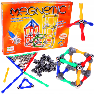 Magneticka stavebnica - Puzzle Magnetické vankúšiky 120 ELEM. FARBY