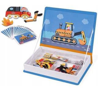 Magnetické puzzle vozidlá 3+ magnet Janod