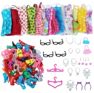 Bábika Barbie - Odevy oblečenie set 42pcs obuv bábika náhrdelníky