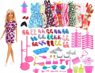 Bábika Barbie - Oblečenie pre bábiky + mega príslušenstvom set 85 el.