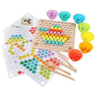 Puzzle drevené bloky Montessori gule