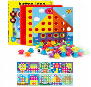 Vzdelávacie gombíky puzzle mozaika Montessori
