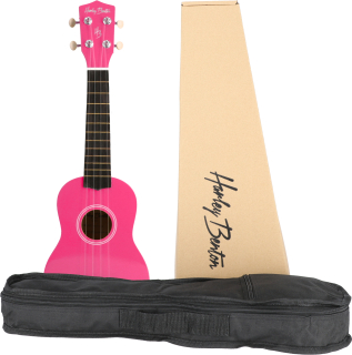 Ukulele Harley Benton UK-12 ružové s krytom