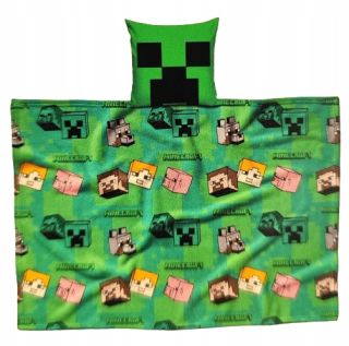 VANKÚŠ-prikrývka 2v1 MINECRAFT 120 x 150 cm 762