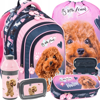 Viackomorový školský batoh St. Majewski Odtiene modrej, Odtiene ružovej, Multicolor 22 l + 4 ďalšie produkty