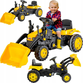Artyk detský traktor Čierna, Sivá, Žltá