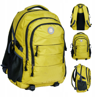Viackomorový školský batoh Paso, čierny, Odtiene zelenej, 35 l