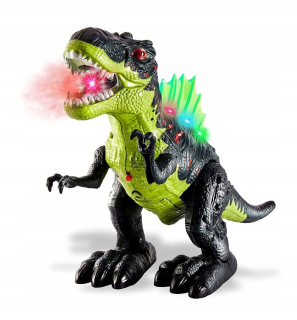 T-REX ELEKTRICKÝ DINOSAUR CHODÍ, HROZÍ A SVIETI
