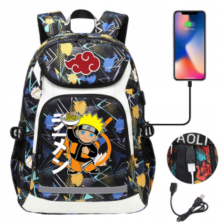 VEĽKÝ BATOH NARUTO USB VODEODOLNÝ NOVÝ DIZAJN VYSOKOKAPACITNÝ-11