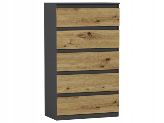 Mobene R-5 komoda 70 x 40 x 121 cm antracit mat.
