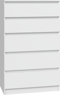 TopEshop MALWA komoda 70 x 40 x 109,5 cm matná biela
