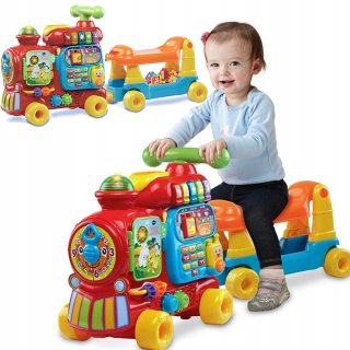 Detské chodítko - Vlak vTech Traveler 4in1 Ride Pusher Blocks