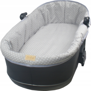 OBAL + MATRAC DO KOČÍKU GONDOLA NA Zips, ŠEDÉ BODKY