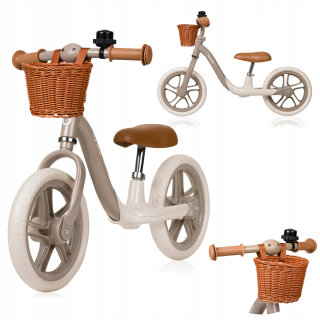 Lionelo Alex PLUS 12" balančný bicykel, béžová