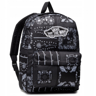 Školský batoh - Školský batoh Vans čierny Realm Backpack Bandana