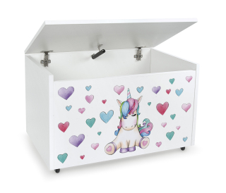 Box na hračky Leomark 71 x 45 cm biely