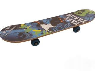 Veľký skateboard, drevený, klasická doska, 75 cm, s grafikou
