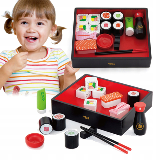 Viga drevené sushi paličky miska fľašu