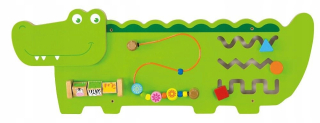 Zvukova hračka - Viga - Wall panel puzzle - Crocodile