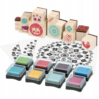 Pečiatky pre deti  - Vilaca Drevené pečiatky pre deti Mandala 64pcs